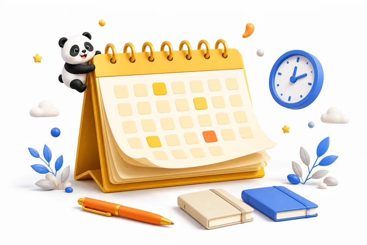 Un étudiant coche une étape sur le calendrier de l'année de prépa affiché au mur