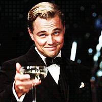 Leonardo DiCaprio qui lève son verre