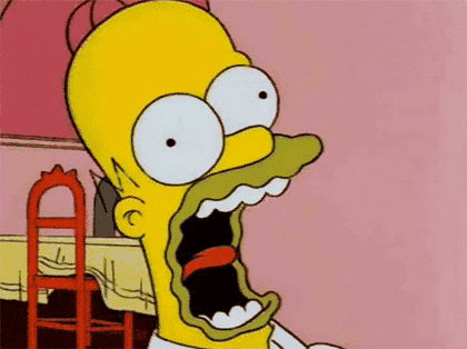 Homer Simpson qui dégringole